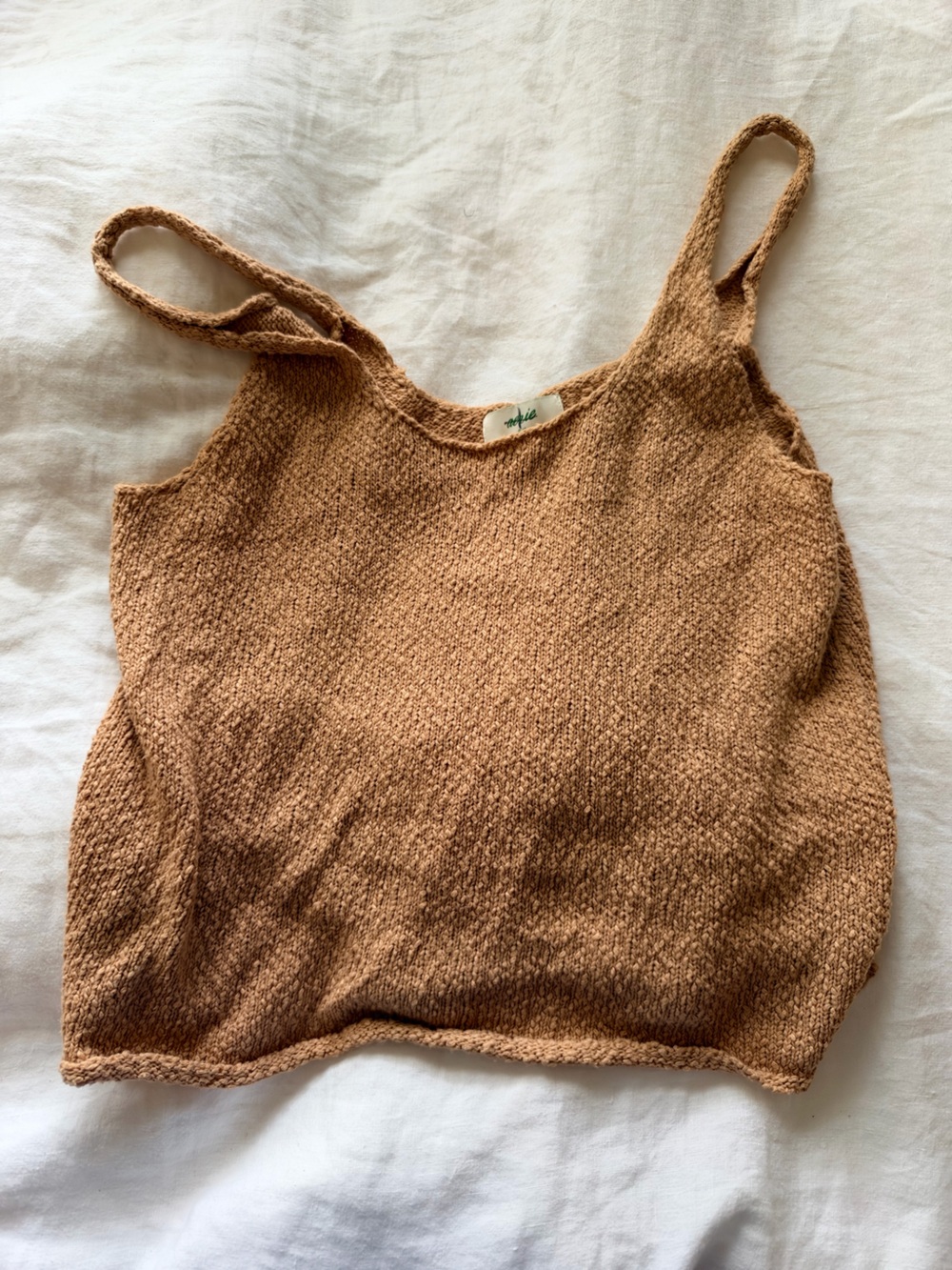 Aerie light weight Textured Knit Women's Tank in Camel